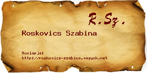 Roskovics Szabina névjegykártya