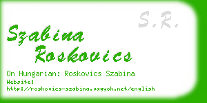 szabina roskovics business card